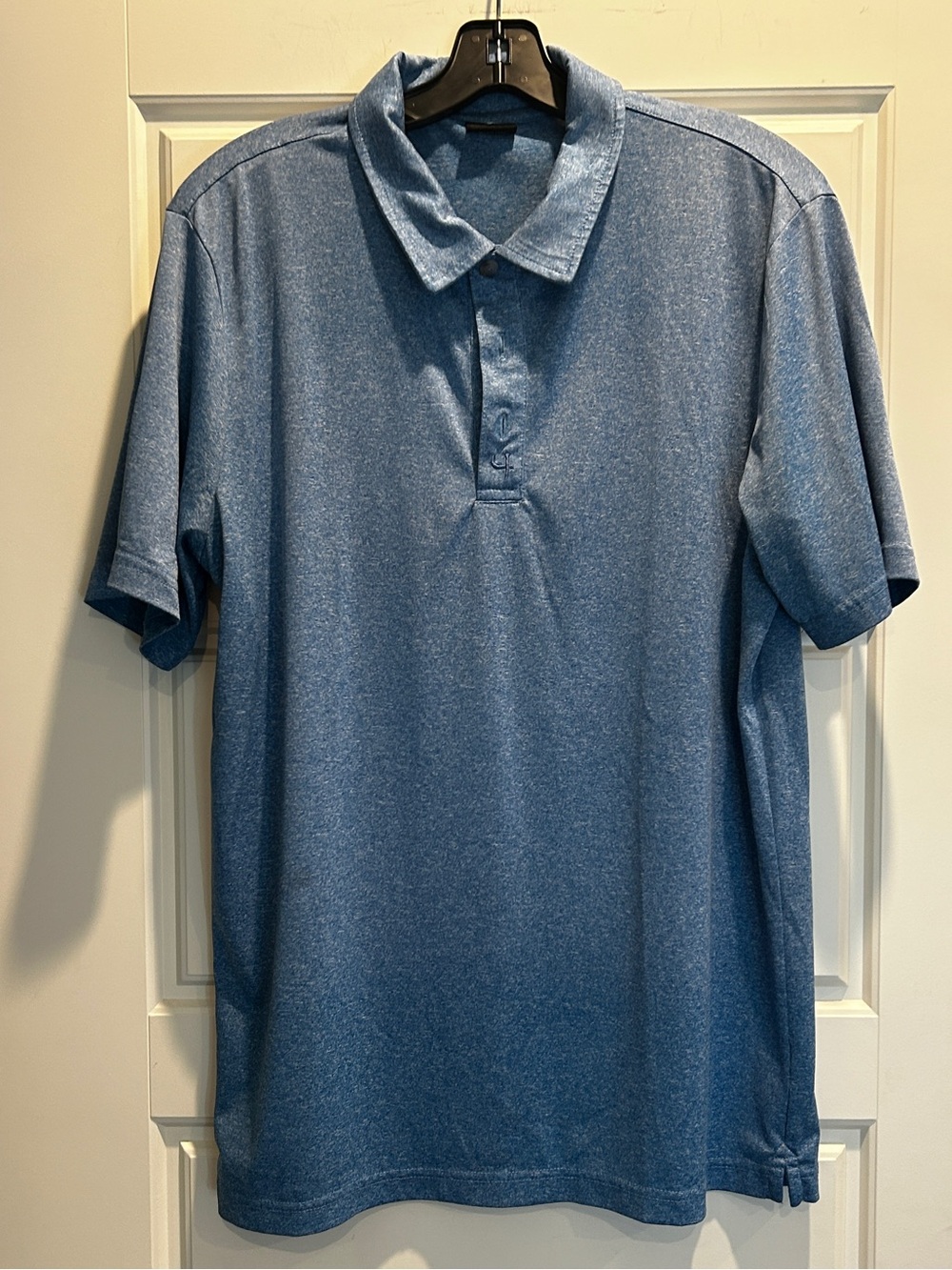 Men's Blue Heather Short Par 4 Men's Golf Performance Polo